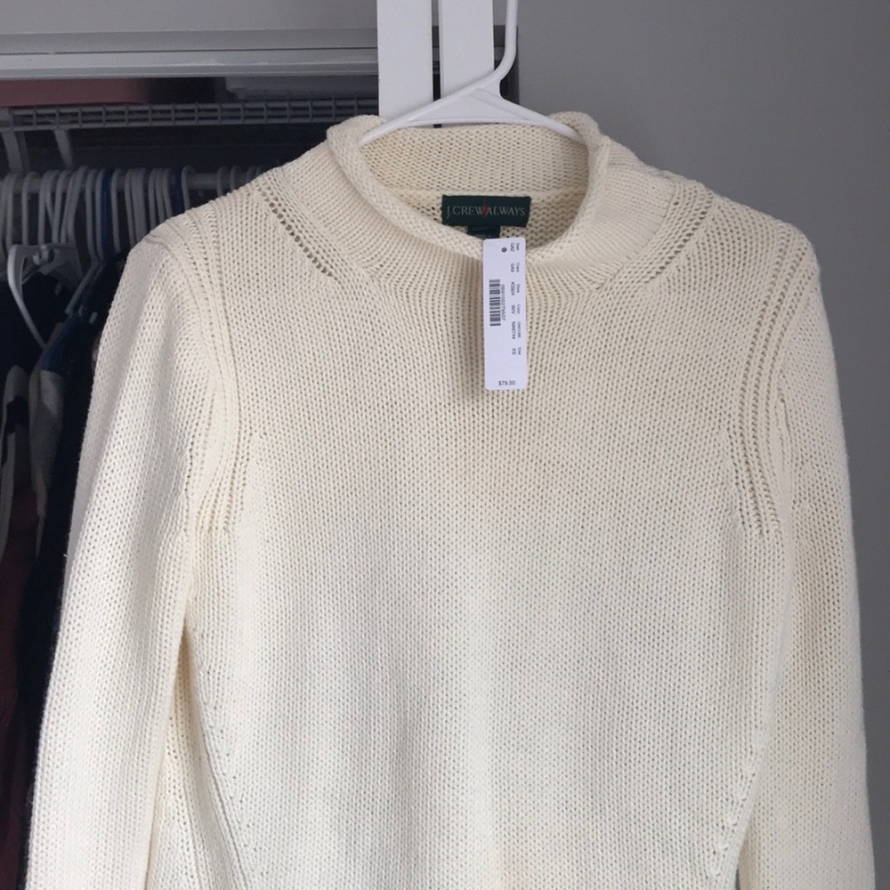 J. Crew Off-White Turtleneck, NWT - Picture 2 of 6
